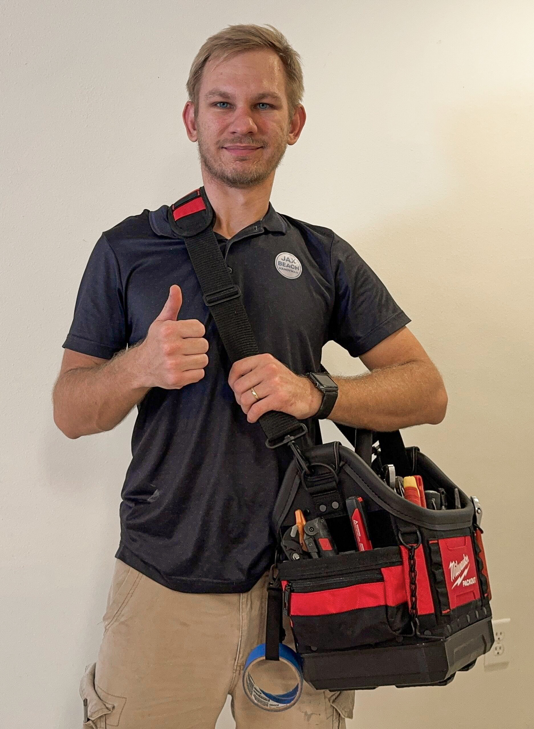 Mark Kharitonov, owner of Jax Beach Handyman, on a job site