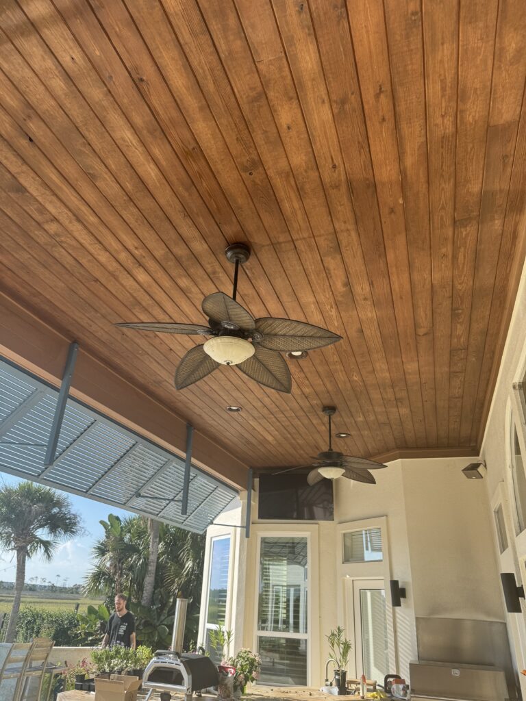 Ponte Vedra Wood Ceiling Staining - after