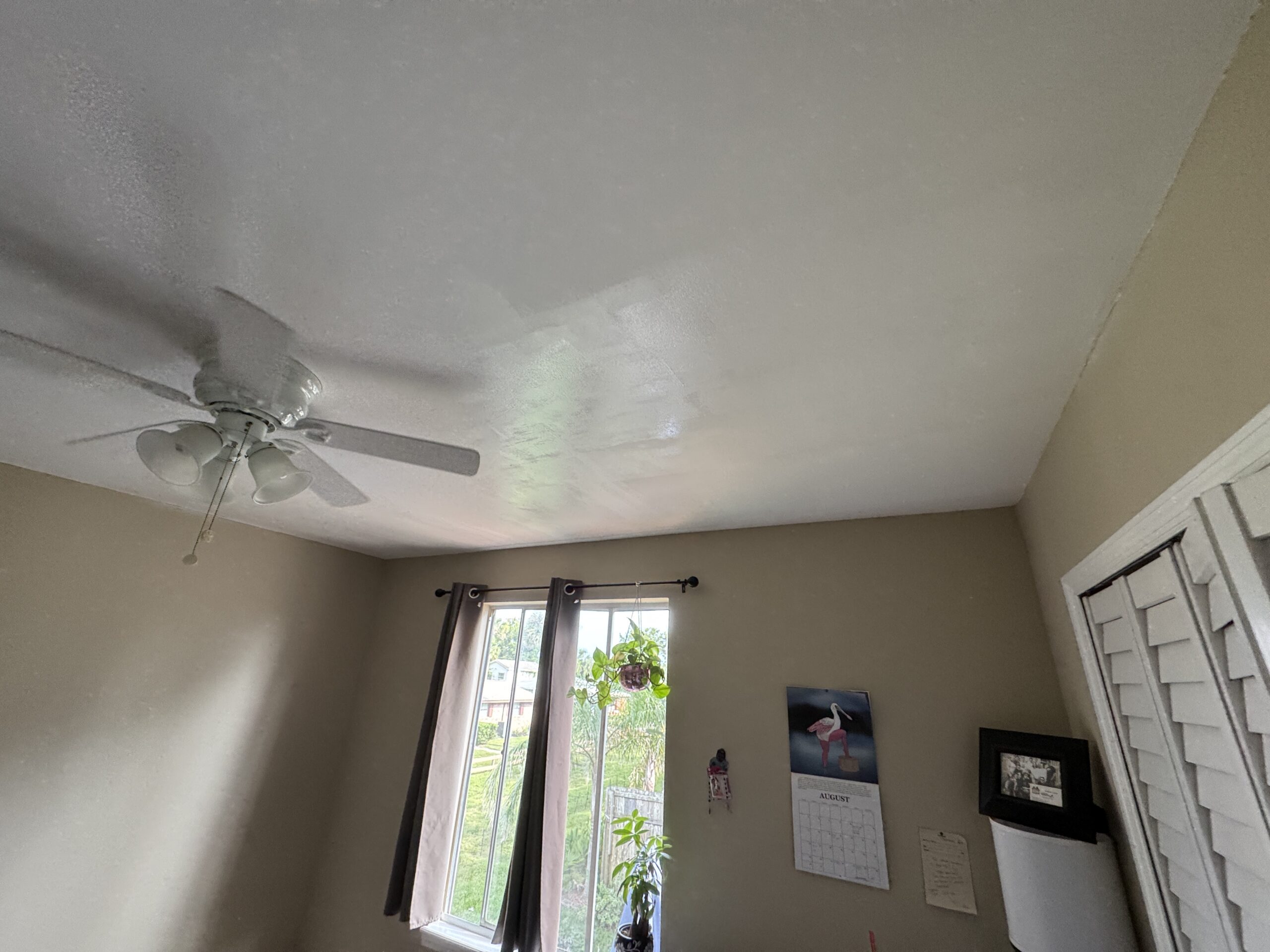 Ponte Vedra Ceiling Tape Repair — And the Sagging Drywall We Found Underneath 8 Finished, repainted ceiling after a Ponte Vedra ceiling tape repair, view 7