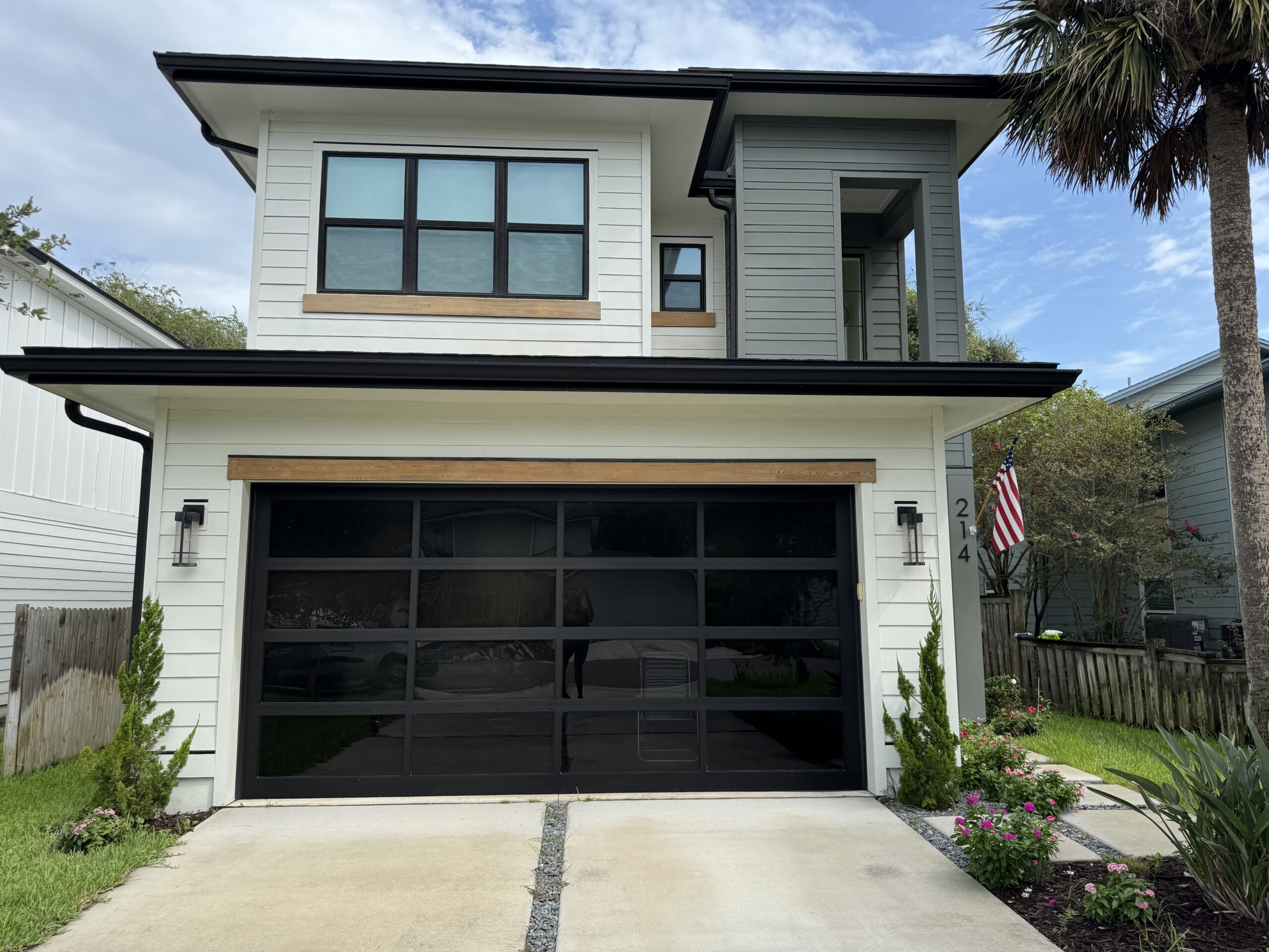 Ponte Vedra Exterior Trim Refinish: Sun-Faded Wood, Sealed and Saved 6 Sanding exterior wood trim to bare wood during a Ponte Vedra trim refinish project