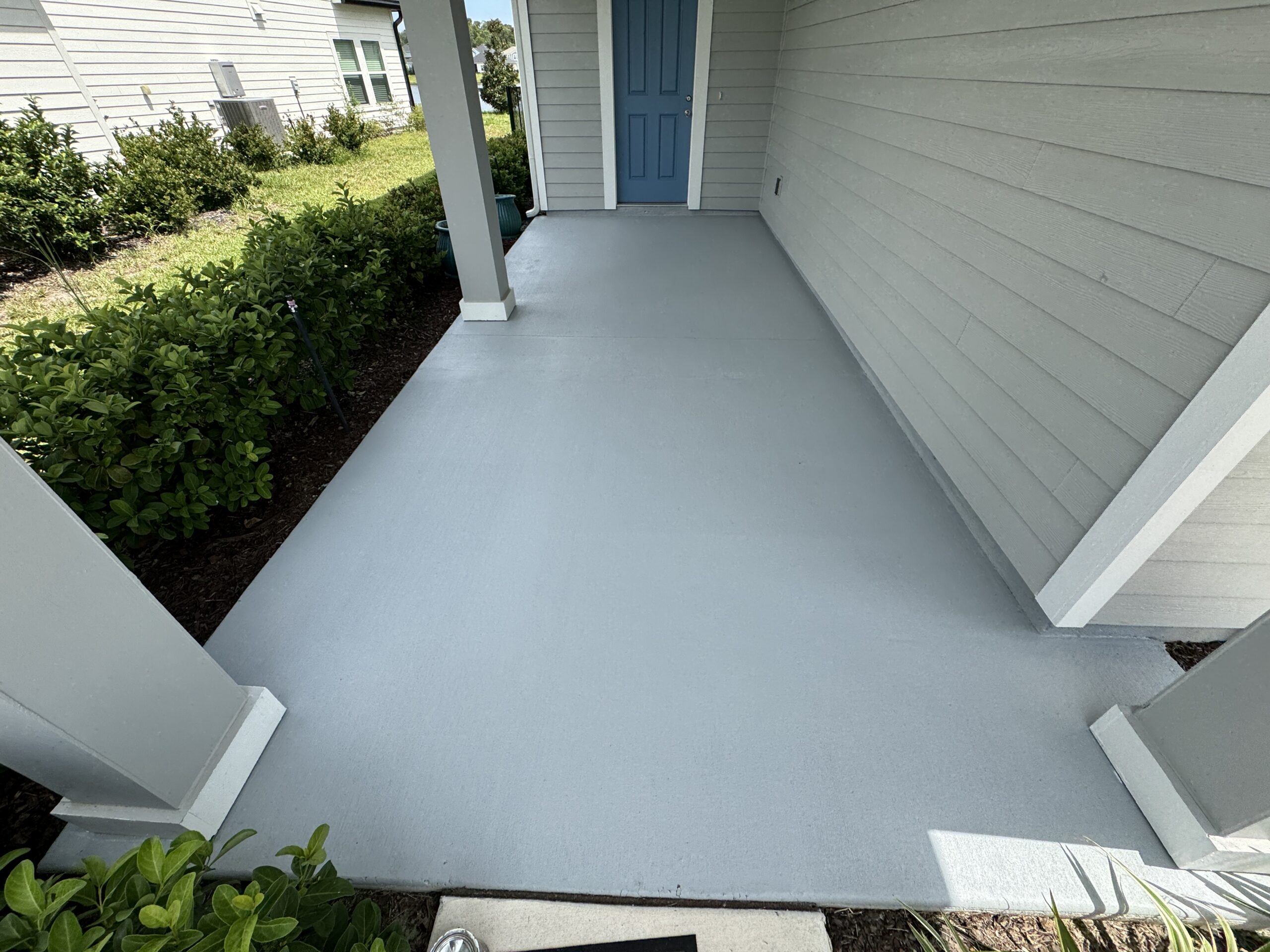 Freshly painted and sealed patio after Nocatee patio painting